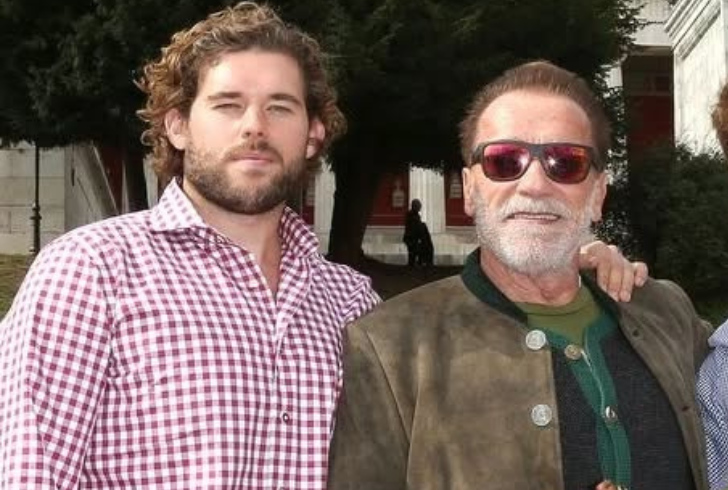 Arnold and Christopher Schwarzenegger together